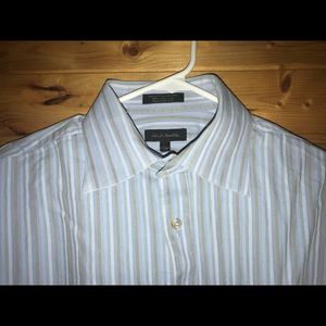 John W. Nordstrom men’s blue striped dress shirt